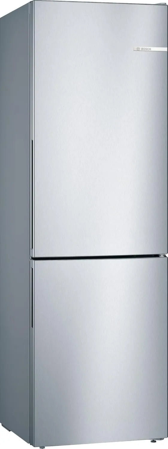 Bosch KGV36VLEAS Frigorífico combinado, 214 L, 186 x 60 cm, iluminação LED, aço inoxidável, frigorífico com congelador, VitaFresh, Série 4, standing