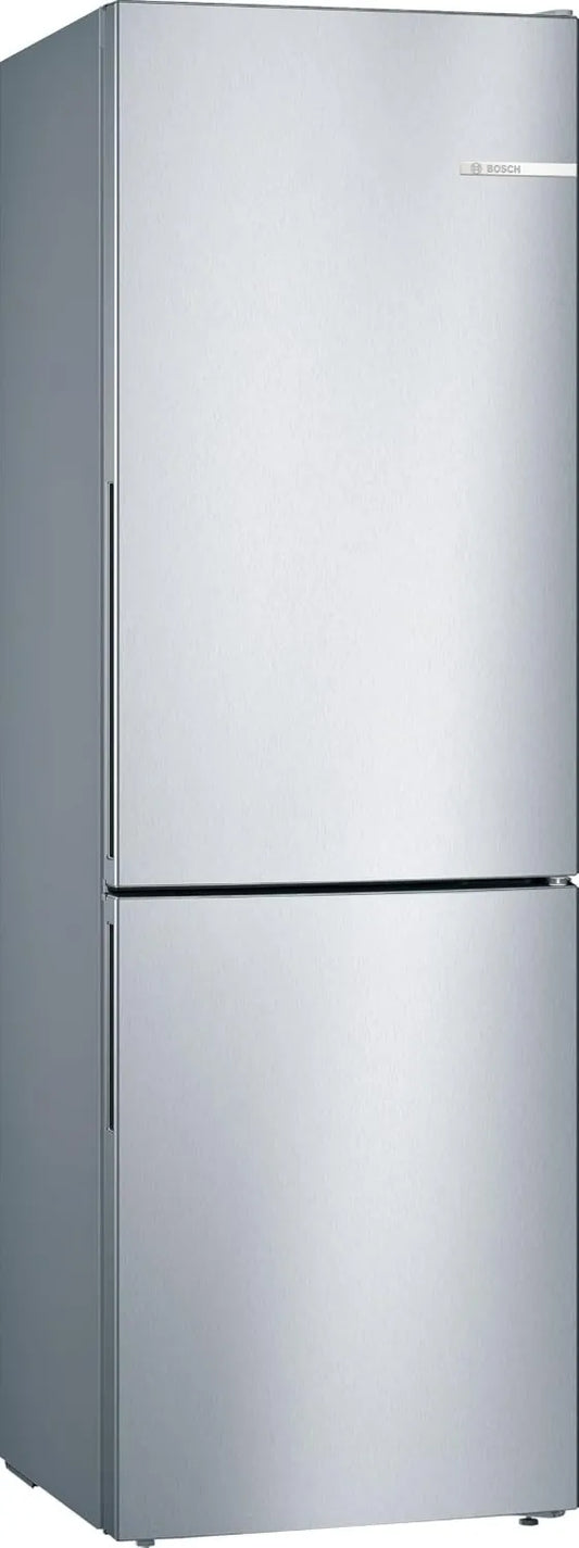 Bosch KGV36VLEAS Frigorífico combinado, 214 L, 186 x 60 cm, iluminação LED, aço inoxidável, frigorífico com congelador, VitaFresh, Série 4, standing