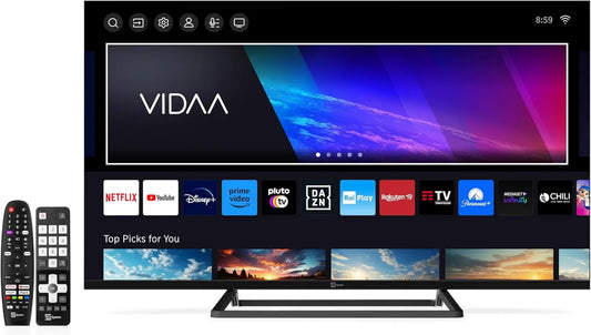 TELE System Smart TV TS40FLFHDSMV13, 40 polegadas, TV, HDR, sem moldura, Full HD, HDR10 HLG, ecrã duplo, HbbTV
