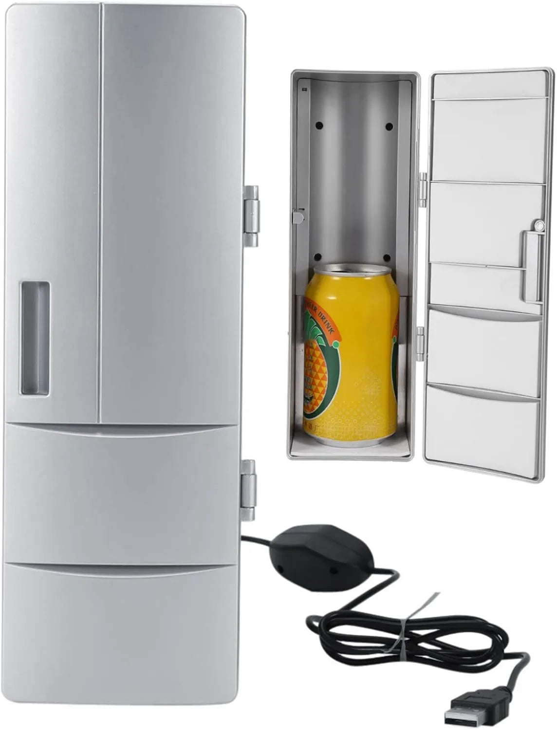 Zerodis Congelador, portátil, USB, mini portátil frigorífico Congela latas de beber frigorífico de cerveja