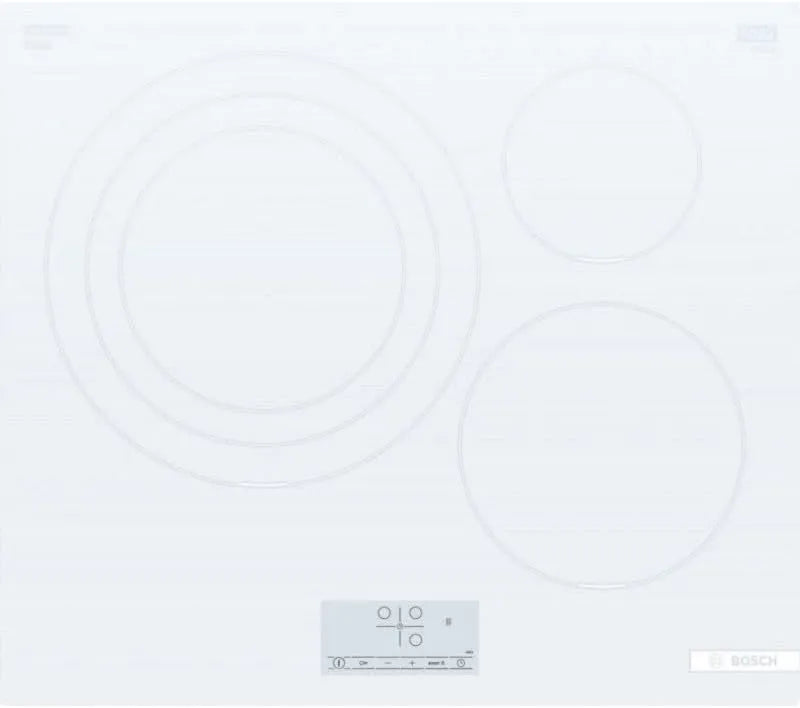 Bosch PID612BB1E Placa de indução, 60 cm, placa de cozinha de indução, branco