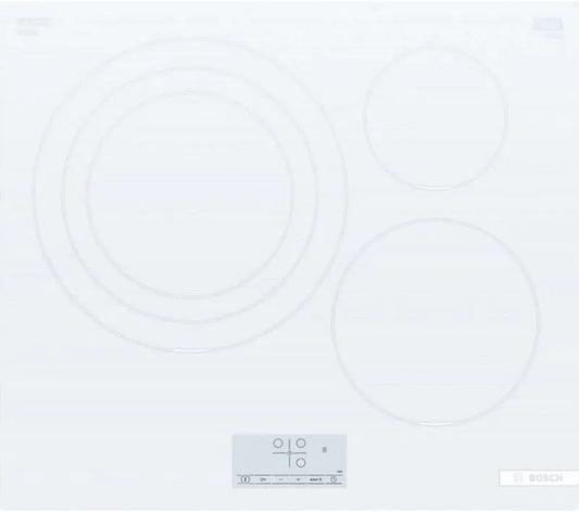 Bosch PID612BB1E Placa de indução, 60 cm, placa de cozinha de indução, branco