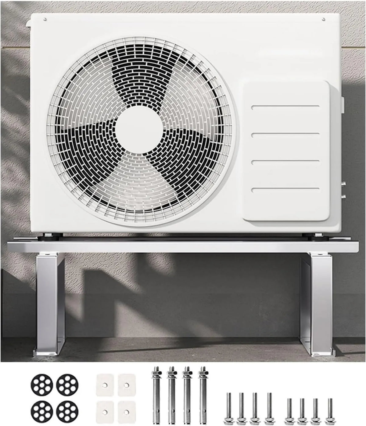 Generic Ar condicionado, 95x54x30 cm, aço inoxidável, com suporte anti-choque, concebido para melhorar a estabilidade e desempenho