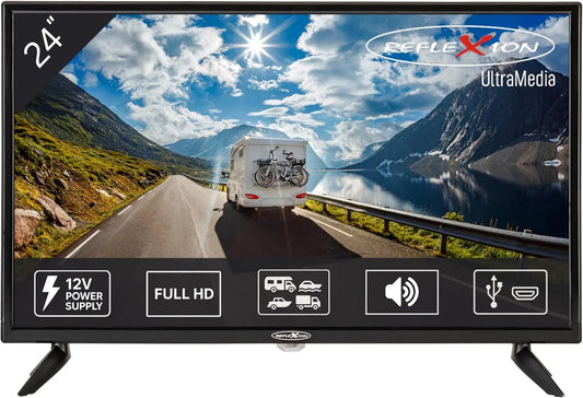 Reflexion Smart TV, 60 cm, 230 V, TV, Reflexão LED2425, sintonizador triplo DVB-T2, S2, DVB-S2, Full HD, camping, gravação PVR, Caminhão 12, Camping-Car