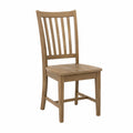 Silla de madera maciza marrón claro 90cm