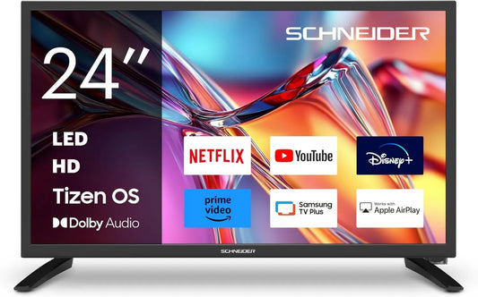 Smart TV 24A2TVx, 24 polegadas, 1366 × 768, TV, Tizen OS, som Dolby, Dolby Audio, 60cm, Schneider - 24A2TVx, Netflix, Youtube