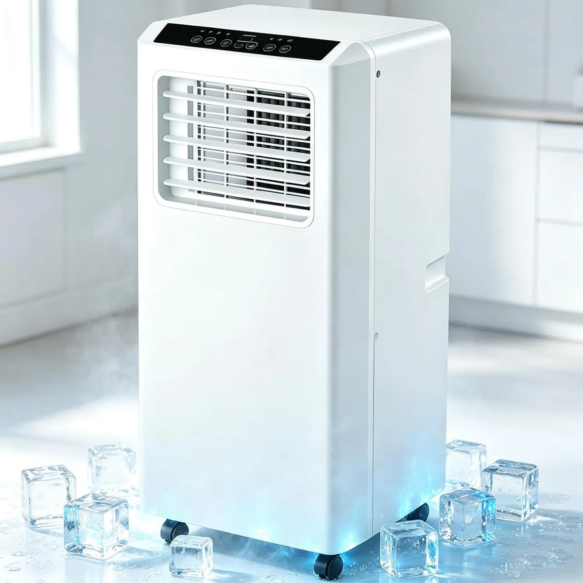 GEJLELDS Ar condicionado 4100BTU, portátil, temporizador, silencioso, capacidade de refrigeração até 40 m2, 24 h temporizador, unidade de ar condicionado eficiente em energia
