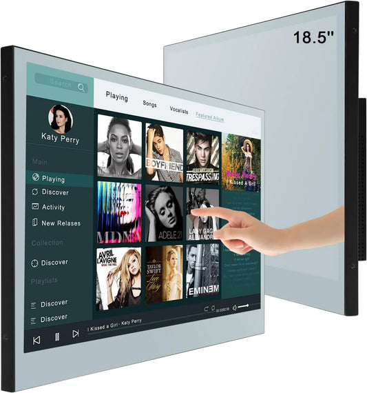 Soulaca Smart TV 1080p M185-TS, 18, 5 polegadas, TV, Wi-Fi, IP65, toque, Bluetooth, Android OS, sistema Android 14, 2026, Modelo 2026, impermeável