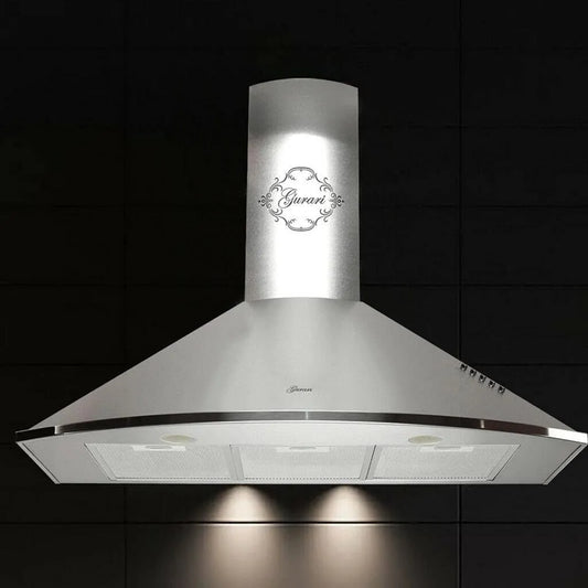 Gurari exaustor, 90cm, 1000m3/h, capa de cozinha, instalação de parede, aço inoxidável, h Capa de parede de aço inoxidável
