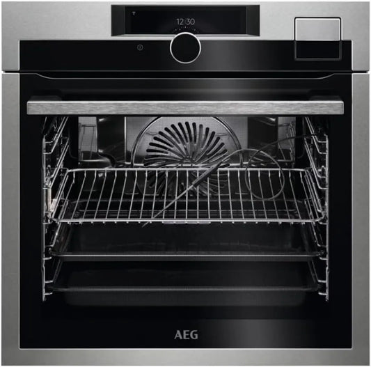 AEG BSE999330M Forno elétrico, aço inoxidável, feito de DE, AEG BSE999330M Forno multifunções com conectividade, aço inoxidável, grande