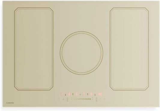 KLARSTEIN Indução placa, 77cm, 5 lareiras, 11500W, mesa de cozinha indução, Boost, toque, travamento, encastrado, timer, 11500W Boost