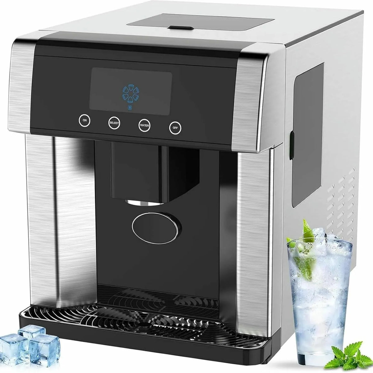 VYUJHNBG Produto fabricante de gelo com ecrã LED, máquina fabricante de gelo, refrigeração de distribuição de água fria para casa