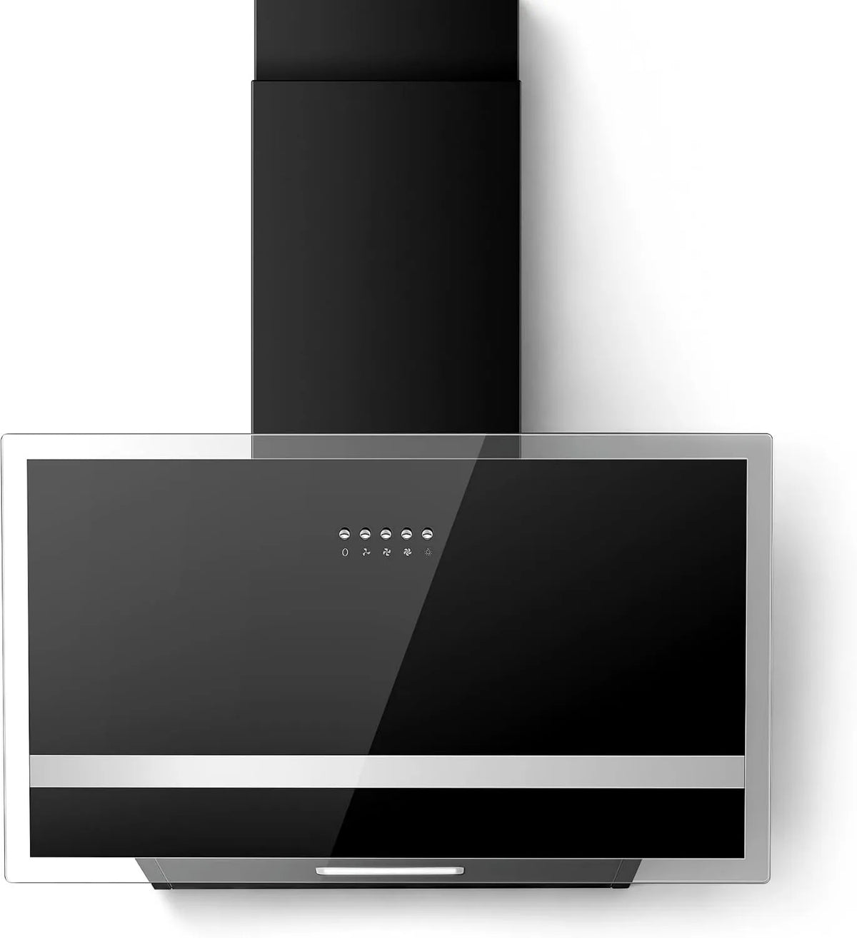 exaustor, 60cm, 400 m3/h, capa de cozinha, TopStrong, iluminação LED, 3 velocidades, preto, kit de montagem + tubo de alumínio 1, filtro de alumínio de 3 camadas