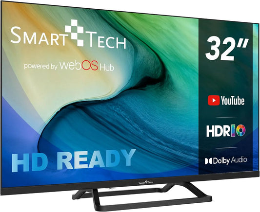 Smart TV OS-32HW01V3 3xHDMI, 80 cm, 3 HDMI, 2 USB, TV, som Dolby, 2xUSB -Dolby Áudio, Smart TV Web OS-32HW01V3- Molotov, Smart Tech TV LED HD