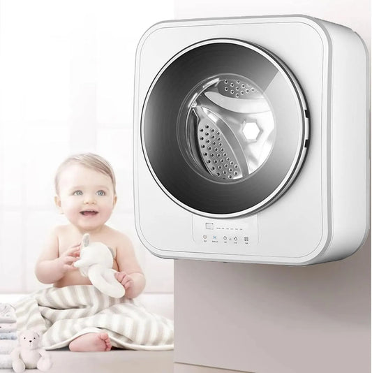 ylpddmm Máquina de lavar roupa, 3 kg, instalação de parede, Mini 3Kg Linen Dryer, Máquina de lavar roupa interior, Lavadeira elétrica compacta montada em parede, com secador
