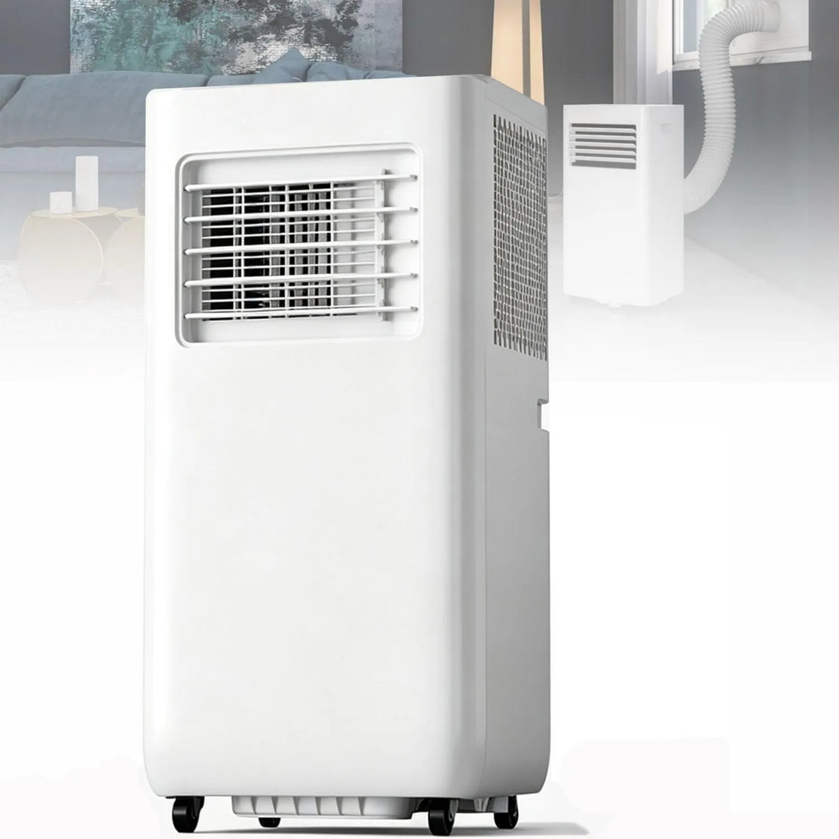 GEJLELDS Ar condicionado 14000BTU 4-em-1, Portátil, Exterior, Ar condicionado poderoso 14000BTU, Ar-refrescante 4-em-1, Ar-condicionado não unificado