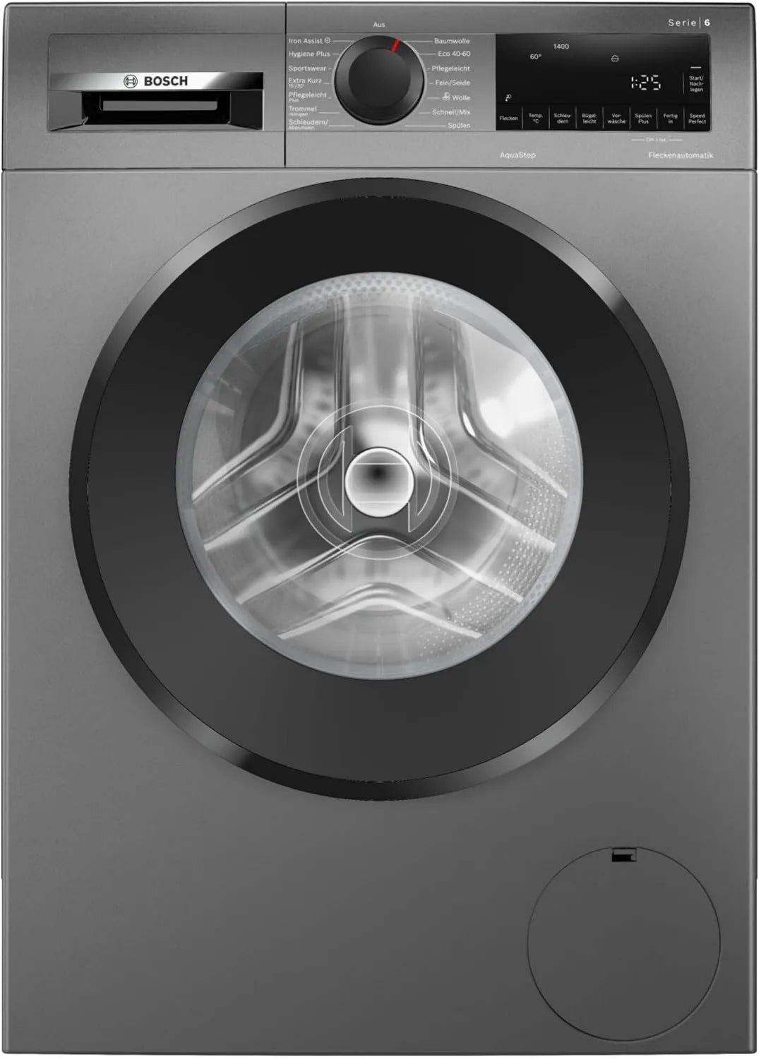 Bosch WGG244ZR10 Máquina de lavar roupa, 9 kg, vapor, higiene, elimina 16 tipos de manchas, 1400 rpm, SpeedPerfect, Bosch Series 6 Carregando máquina de lavar roupa