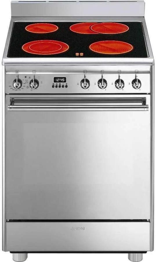 Smeg cx68 cm8 Utensílios com forno, 60 cm, aço inoxidável, fogão SMEG cx68 cm8 Suporte de aço inoxidável bäter Zone 60 cm Fogâmetro elétrico