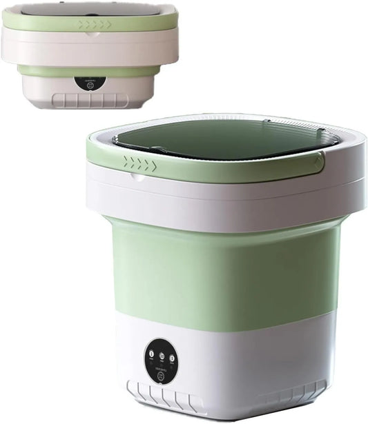 YUYTE Máquina de lavar roupa, 5 L, móvel, camping, verde, Mini Lavadora Dobrável de 7, autocaravana, Dormitório, Viagens