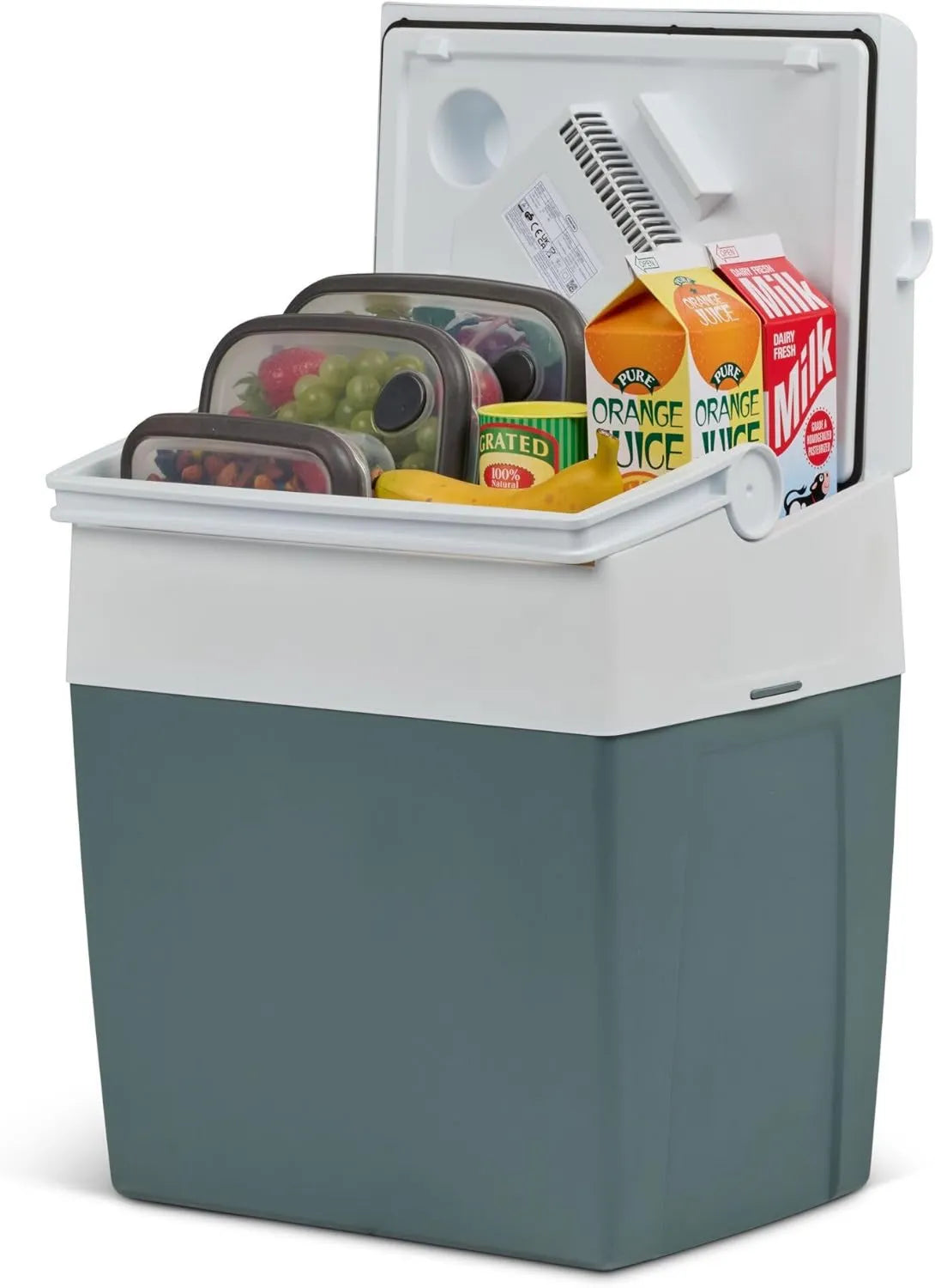 Mobicool Frigorífico elétrico, 26 L, 230 V, Mobioscool ME27, carro, camping, mini frigorífico portátil, cinza, caminhão, barco