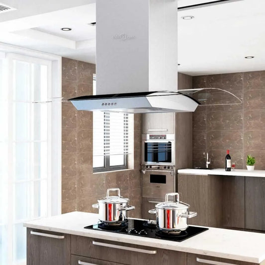 Générique exaustor, 90 cm, 756 m3/h, tampa de cozinha, aço inoxidável, 22KG peso