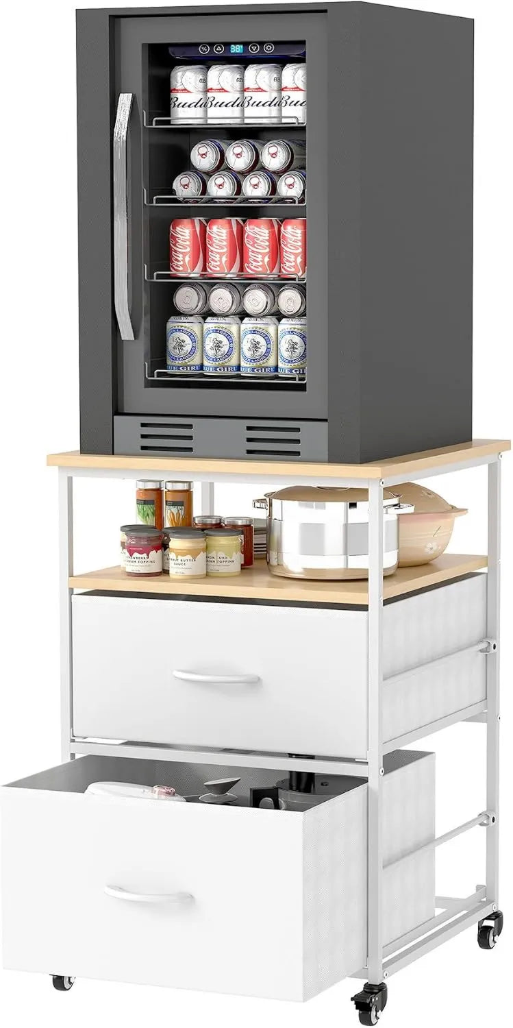 Suuiwau Frigorífico, rodas móveis, branco, quarto, escritório, dormitório