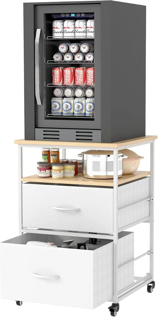 Suuiwau Frigorífico, rodas móveis, branco, quarto, escritório, dormitório