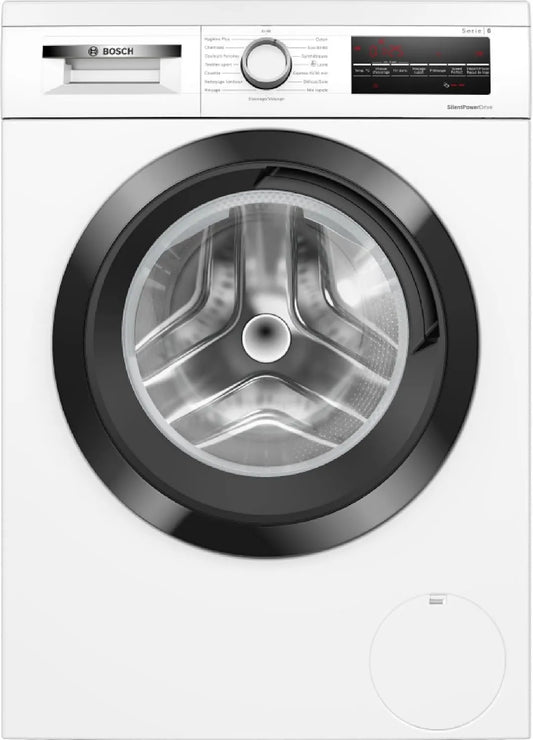 Bosch WUU28T18FR Máquina de lavar roupa, 8 kg, Home Connect, branco, 1400 ts, min, Velocidade Perfeita, Série 6, independente, SilentPowerDrive motor de indução
