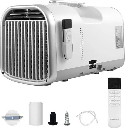 HUINGTON Ar condicionado, portátil, exterior, camping, 4400/5100 BTU, veículo, tudo em refrigeração, aquecimento, rede de mosquitos