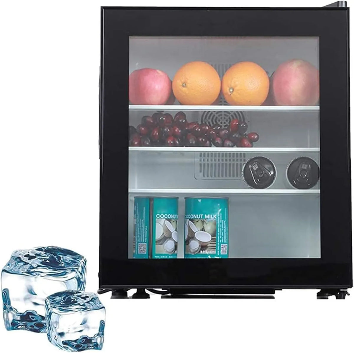 DPQYJPP Congelador, 30 L, 8 a 15 °C, 28 dB, 2 zonas de temperatura, aço inoxidável, intervalo de temperatura 8-15 °c, mini-fresco contador de sala