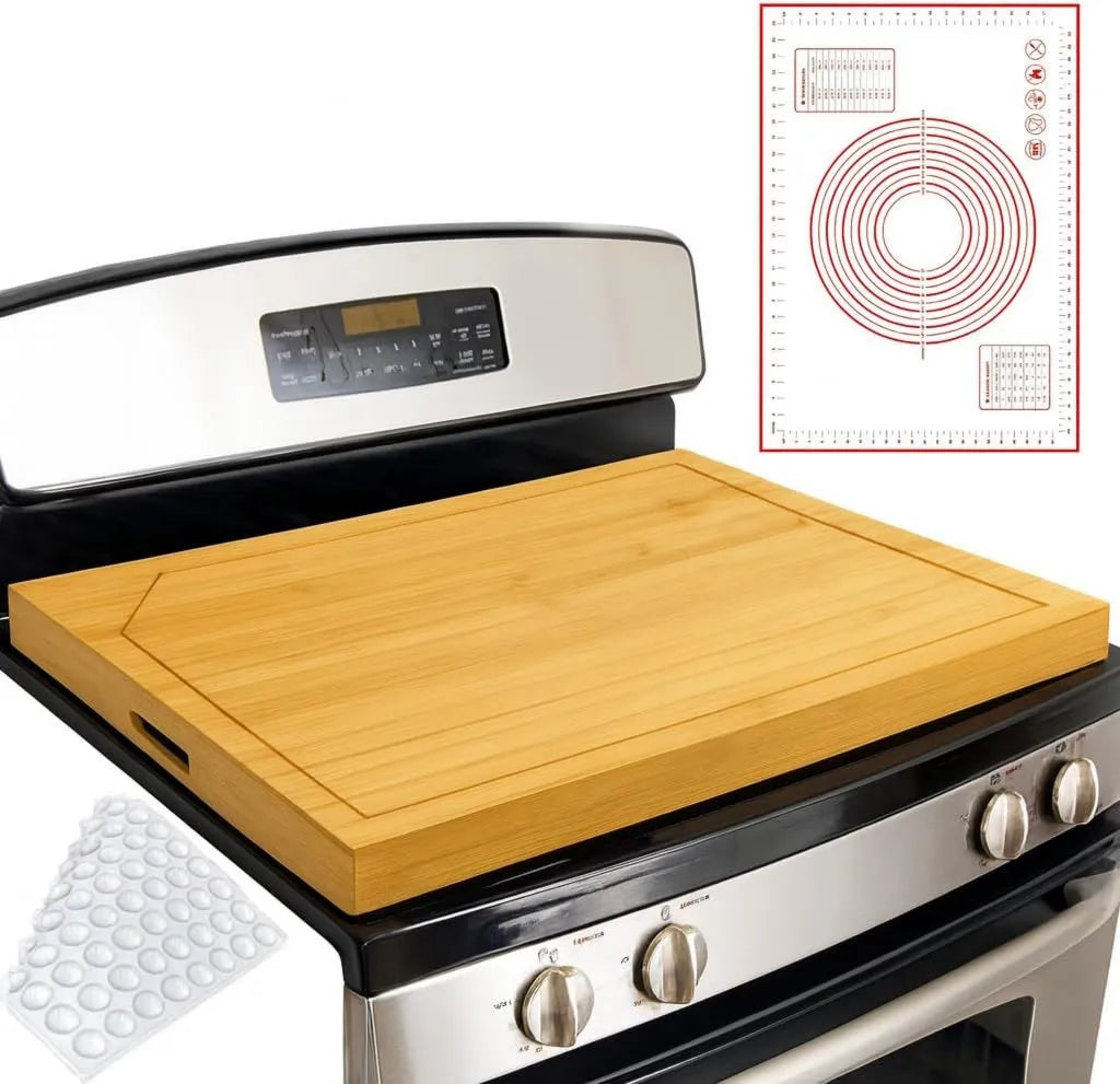 KATLKIU Cozinhador com forno, 75×55 cm, Placa de Cozinha Reversível para fogão de gás ou indução, Plano de trabalho fácil de limpar