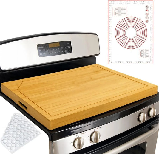 KATLKIU Cozinhador com forno, 75×55 cm, Placa de Cozinha Reversível para fogão de gás ou indução, Plano de trabalho fácil de limpar