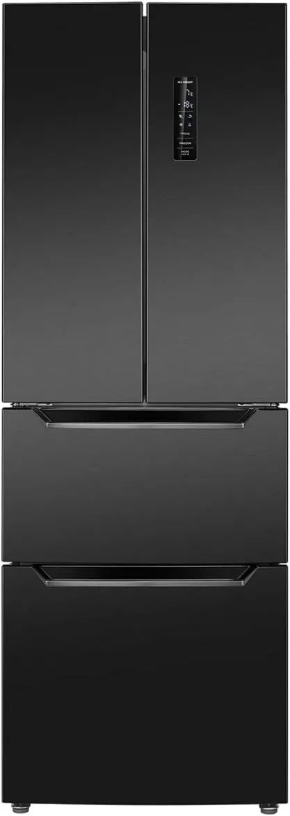Bomann Congelador, 320 L, 39 dB, iluminação LED, silencioso, armário congelador, preto, 4 prateleiras de vidro, sistema MultiAirflow, totalmente sem