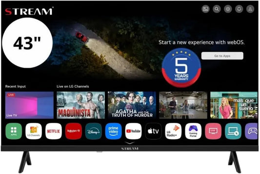 Stream System LG WSTRF4326TEx Smart TV, 43 polegadas, TV, HDR, webOS, sem moldura, HDR10, FullHD, Thinq AI, com Hotel Mode - Modelo WSTRF4326TEx, LG Stream