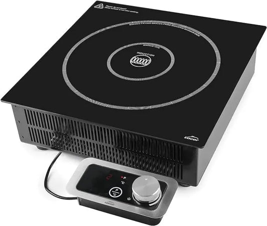 Suinga Placa de indução IPx3, 12 cm, 3500 W, mesa de cozinha de indução, portátil, profissional, aço inoxidável, preto, 10 níveis de potência