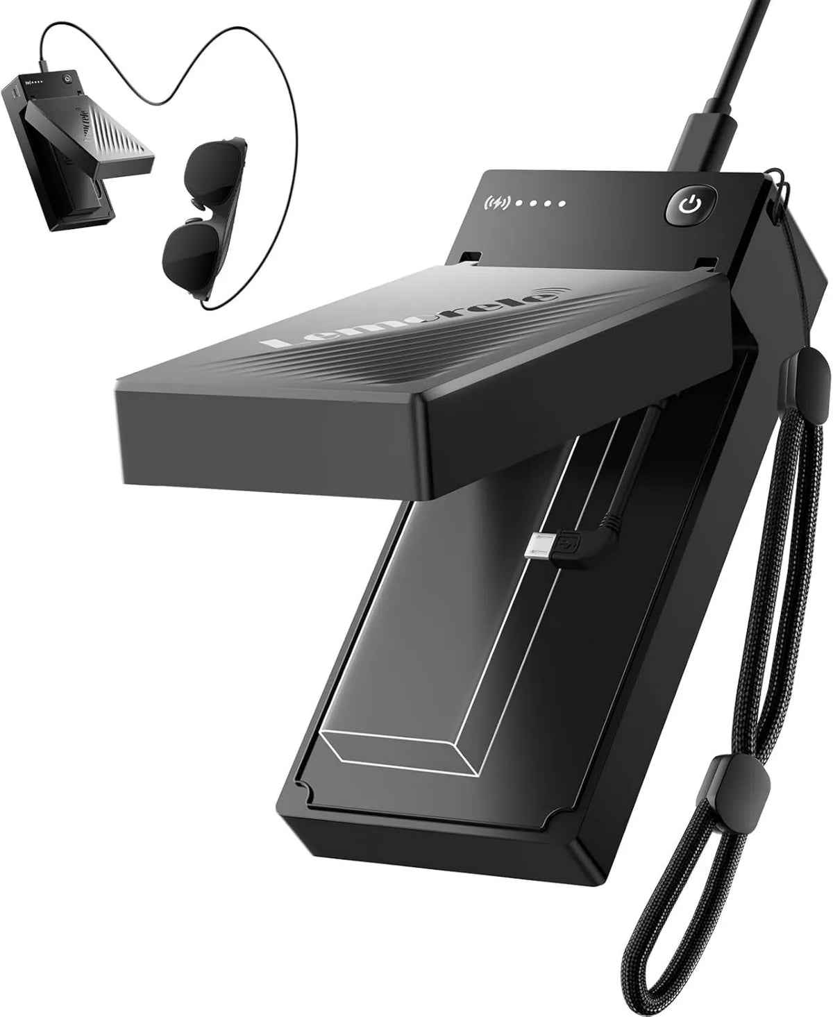 Monitor, HDMI, USB, compatível com AR, ar xreal, Rokid, adaptador Lemorele HDMI para USB-C com bateria integrada de 5000 mAh para o