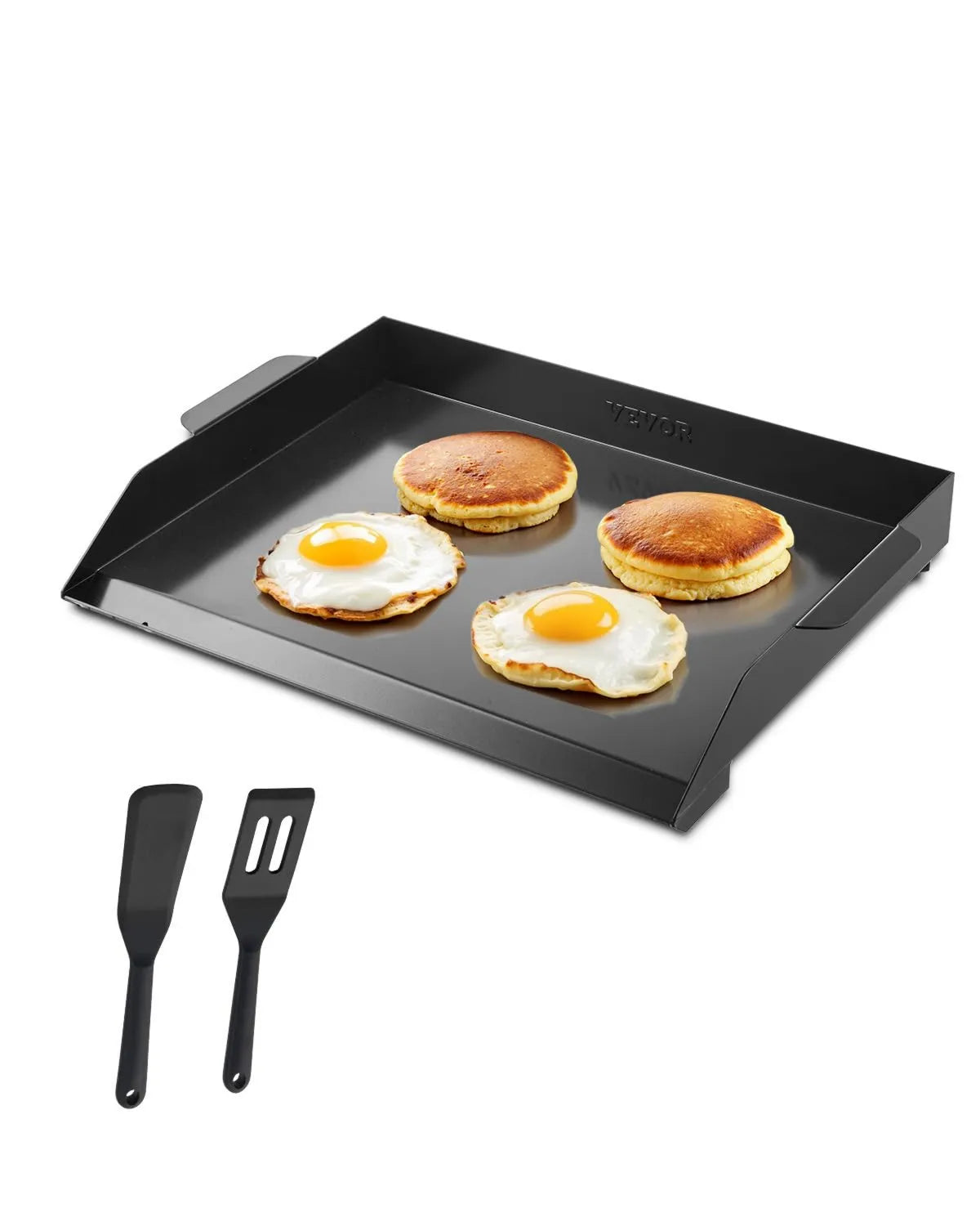 VEVOR Forno elétrico, 502 x 370 mm, portátil, camping, preto, placa de aço de carbono VEVOR, placa de forno retangular universal