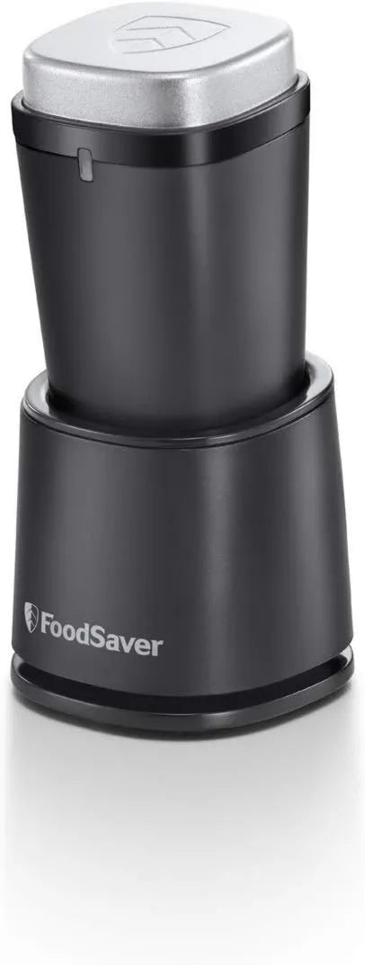 1 caixa de vácuo e 5 sacos de vácuo zíper, Máquina de vácuo de alimentos portáteis e sem fio com estação de carregamento, preto, FoodSaver