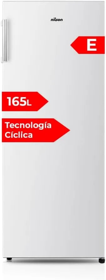 Congelador, 165 L, classe energética D, NILSON NCV145500E, silencioso, branco, 165 litros, porta reversível