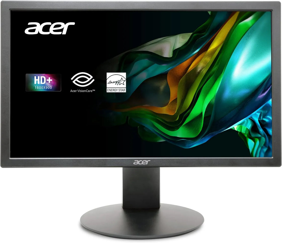 Monitor Acer K202Q, 19, 5 polegadas, 1600 × 900, 75 Hz, HDMI, Profissional, montagem VESA, VisionCare Technologies, filtro BlueLight e tecnologia