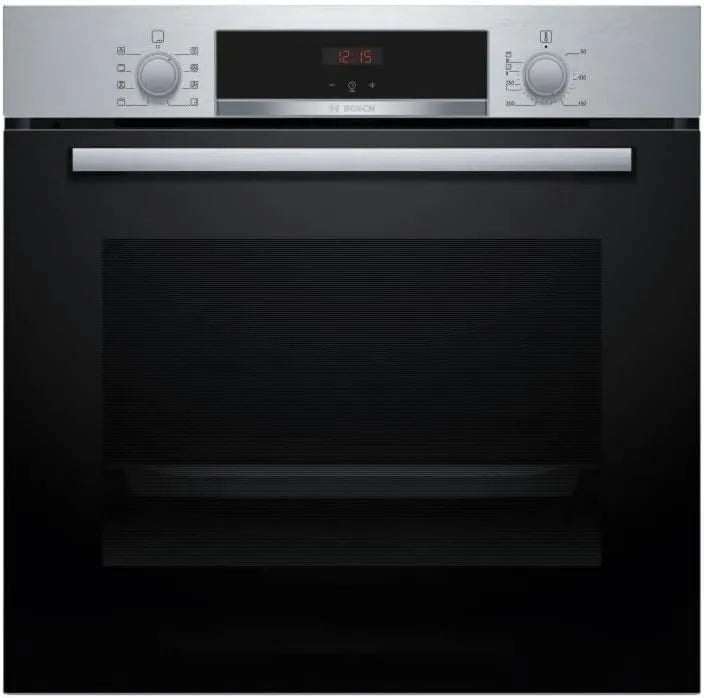 Bosch HBA553BR3F Forno elétrico, classe energética D, encastrado, efeito 3D, aço inoxidável, ecrã LED, Série 4, HotAir 3D, aço inoxidável, CleanCoating