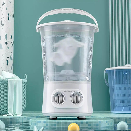 Generic Máquina de lavar roupa, Mini máquina de lavar godet único, máquina de lavar semi-automática para apartamentos de estudantes ou dormitórios