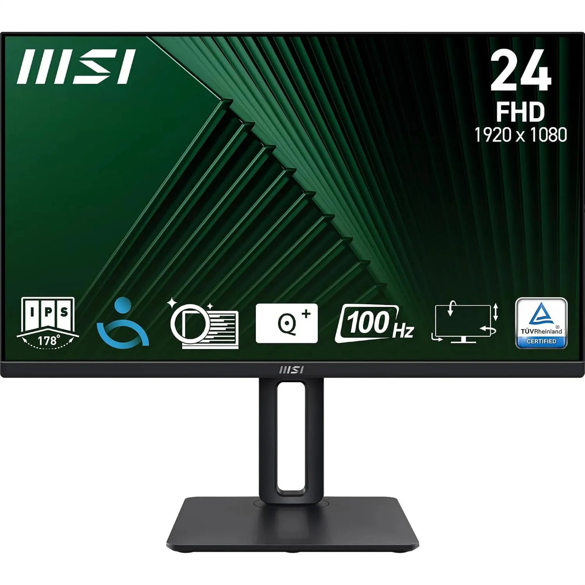 MSI Dalle IPS 1920x1080, Pro Professional Screen 23.8' FHD, 100Hz, MP245PG 1ms, DisplayPort, VESA, HDMI, compatível com sincronia adaptativa