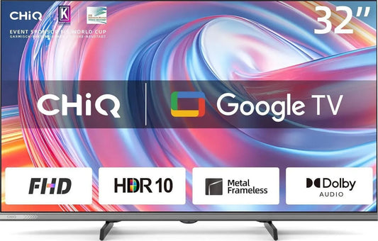 Google L32FM9V Smart TV, 32 polegadas, TV, Full HD, preto, CHiQ L32FM9V 32' 80cm 16:9 FHD LED Google TV Preto